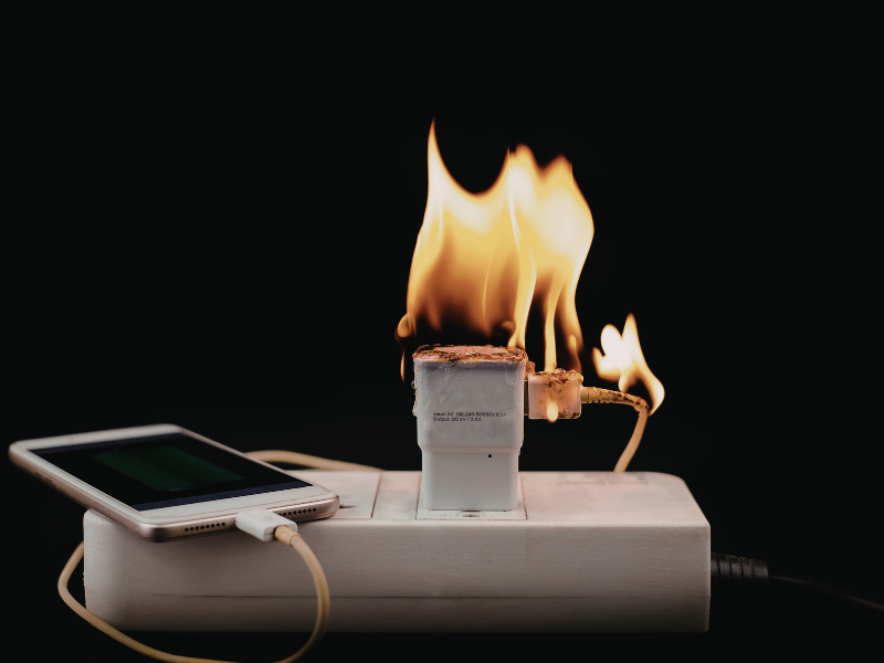 Power Strip On Fire
